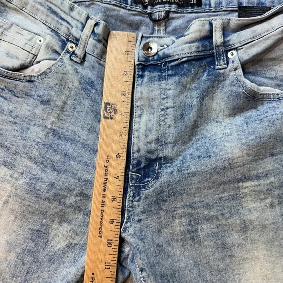 Southpole Jeans Mens 36x32 Light Blue Flex Movement Acid Wash Straight Leg Denim - Picture 7 of 10